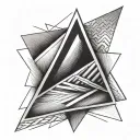 lines on a trapezoid tattoo design idea