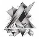 lines on a trapezoid tattoo design idea