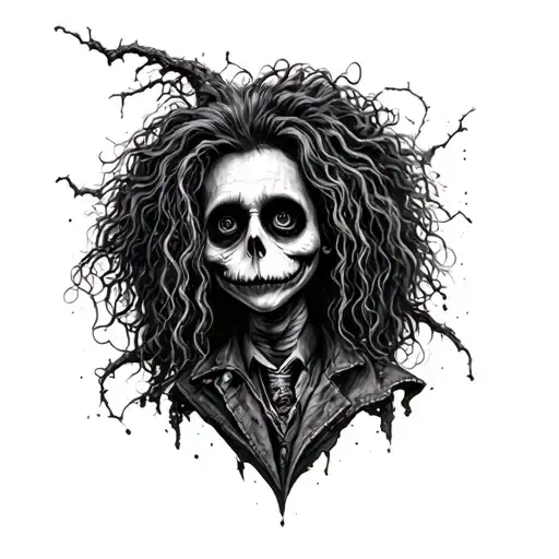 Tim burton movies tattoo design idea