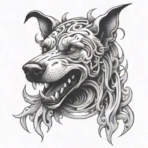 Hell Hound tattoo design idea