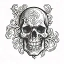Stencils Skull tattoo design idea