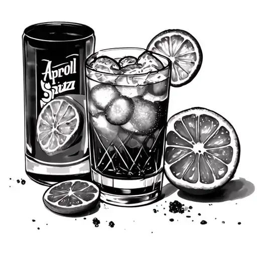 Aperol Spritz tattoo design idea