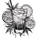 Aperol Spritz tattoo design idea