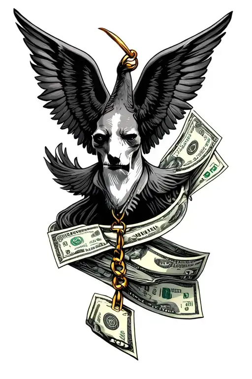 money, power, loyalty respect tattoo design idea
