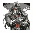 alucard from hellsing ultimate with pistols and glove full sleeve tattoo  tattoo design idea