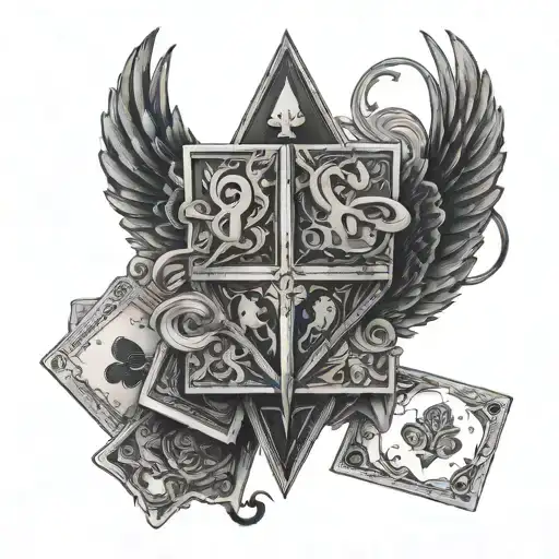 bad omens kingdom of cards tattoo design idea
