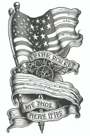 American flag we the peoole 1776 tattoo design idea