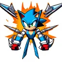 metal sonic tattoo design idea
