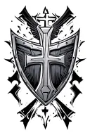 Shield autobot orthodox cross tattoo tattoo design idea