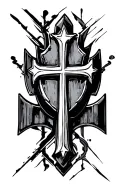 Shield autobot orthodox cross tattoo tattoo design idea