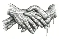 creation of Adam hands touching tattoo design idea