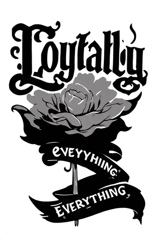 loyalty out values everything tattoo design idea