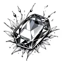 Birthstone tattoo design idea