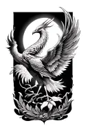phoenix forearm sleeve tattoo tattoo design idea