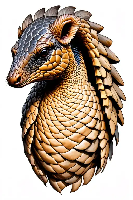 Pangolin tattoo design idea