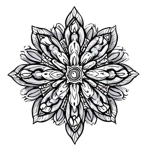 Mandala Cross tattoo design idea