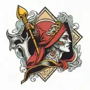 the fool tarot card  tattoo design idea