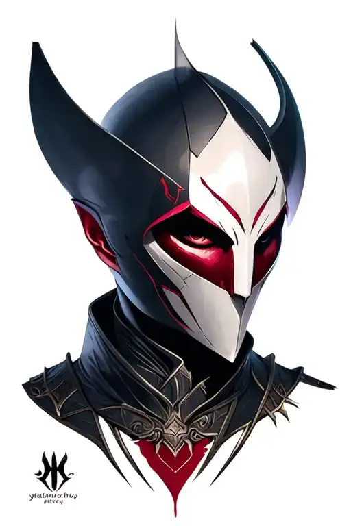 jhin from lol tattoo design idea