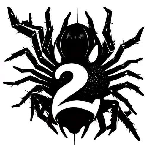 feitan hunter x hunter spider unique tattoo design with the number 2 tattoo design idea