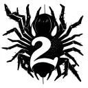 feitan hunter x hunter spider unique tattoo design with the number 2 tattoo design idea