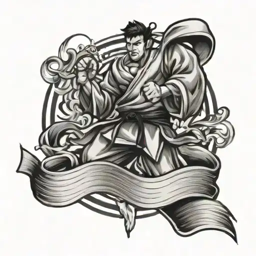 taekwondo black belt tattoo design idea