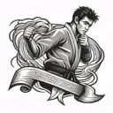 taekwondo black belt tattoo design idea