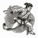 taekwondo black belt tattoo design idea