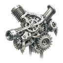 The design is specifically designed for the upper arm and shows how mechanical components appear to protrude from the skin. tattoo design idea