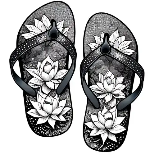 The snow pierce, lotus 2 flip-flops flying to tattoo design idea