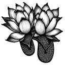 The snow pierce, lotus 2 flip-flops flying to tattoo design idea