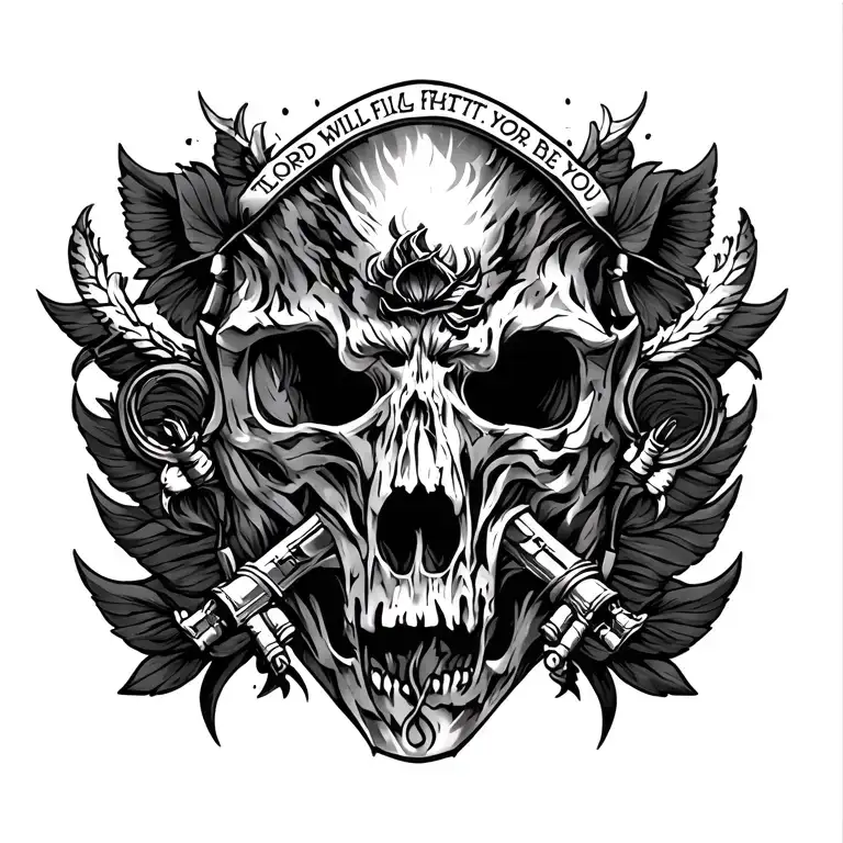 the lord will fight for you you need only be still tattoo design idea