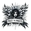 trust the process tattoo design idea