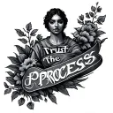 trust the process tattoo design idea