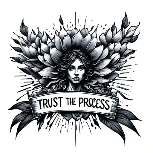 trust the process tattoo design idea