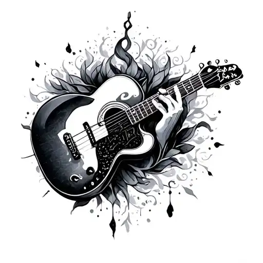 music & climate change tattoo design idea