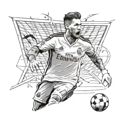 92:48 Sergio Ramos' goal tattoo design idea