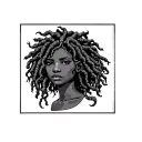 african american medusa with locs tattoo design idea