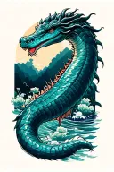 Loch Ness Monster tattoo design idea