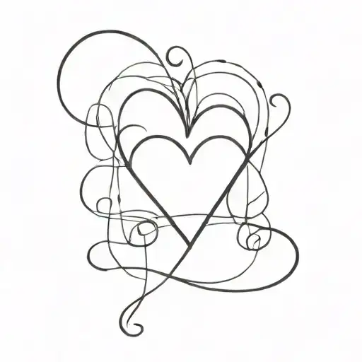 A special and different design of love tattoo design idea