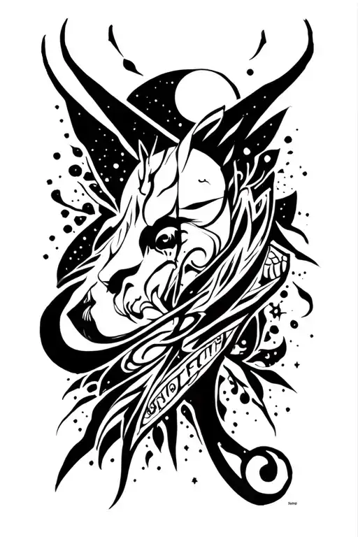 do not go gentle into that good night sky tattoo design idea