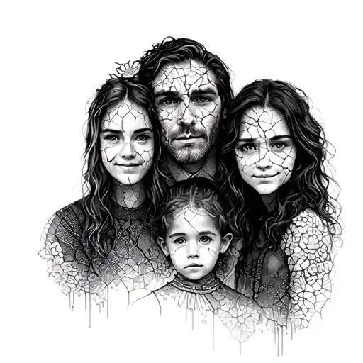 Broken Family tattoo design idea