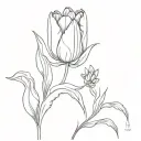 tulip and lupin tattoo design idea