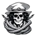 American sailor rubber hose style tattoo design idea