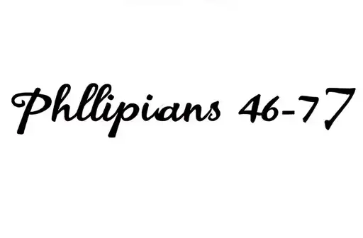 "Philippians 4:6–7" tattoo design idea