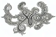 twenty six in greek with infinity  tattoo design idea
