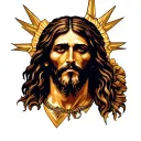 Black  Rockstar Jesus tattoo design idea