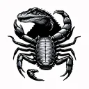 whiskey lizard and cigar smoking scorpion tattoo design idea