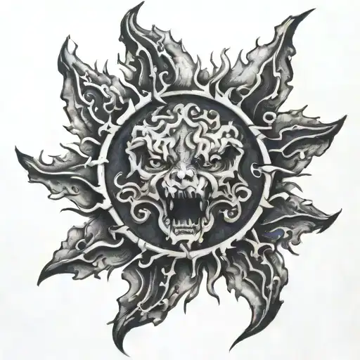 the dark and lonely abyss tattoo design idea