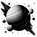 minimalistic solar system tattoo design idea