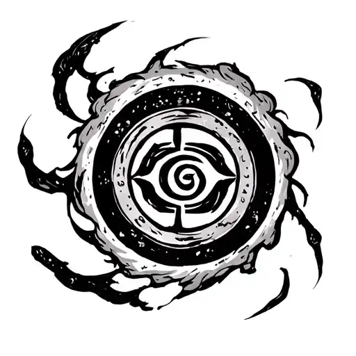 naruto karma seal merged with kanji signs tattoo design idea